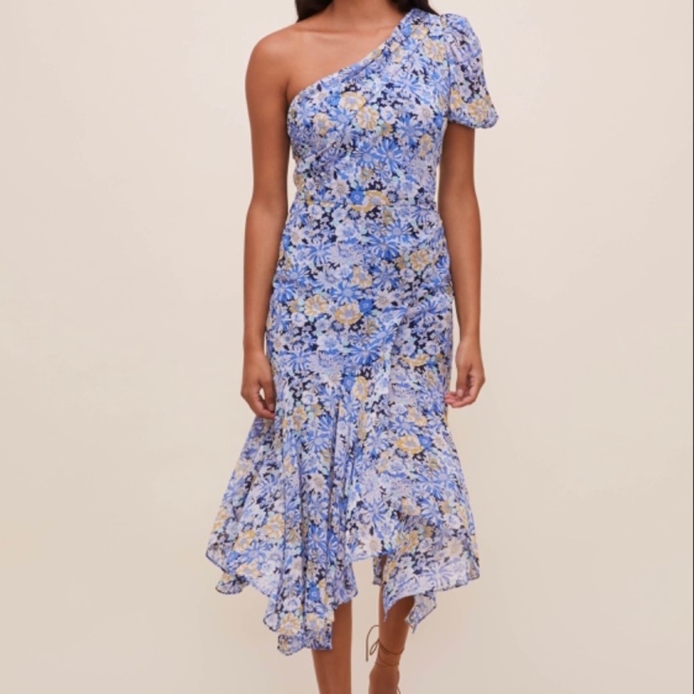 ASTR the Label Santorini Dress in Navy Blue Floral | Revolve